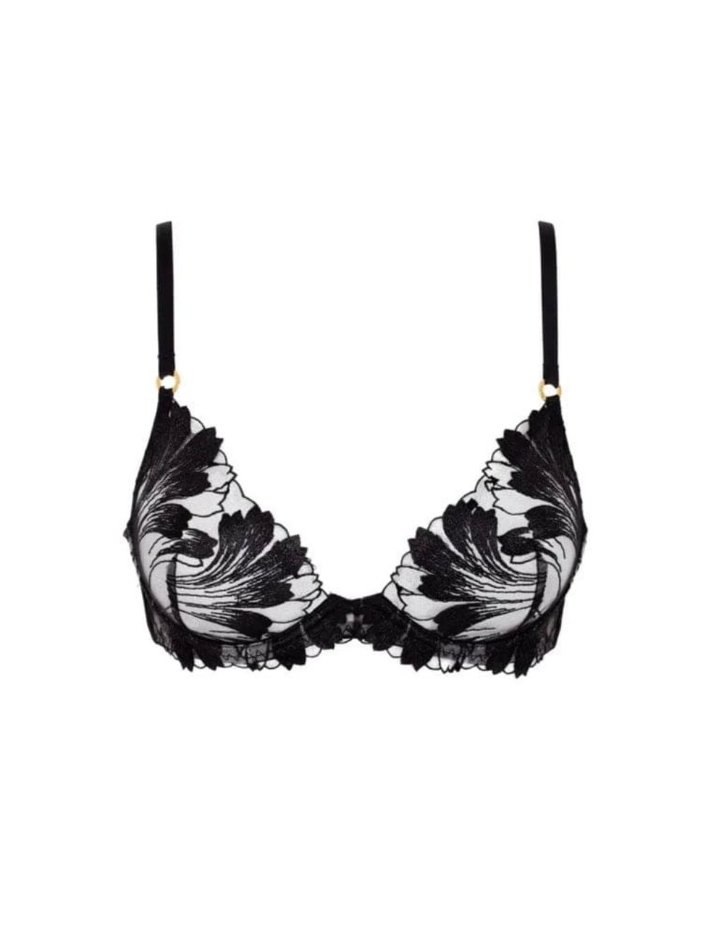 Bluebella Black Floral Embroidered Colette Underwire Bra